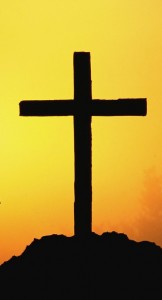 Silhouettes of Three Crosses